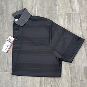 Grand Slam Men's Short Sleeve Grey Ombre Stripe Golf Polo Size XXL NWT